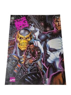 1992 11" The Big Guns Marvel Punisher Promo Poster 2 Sided